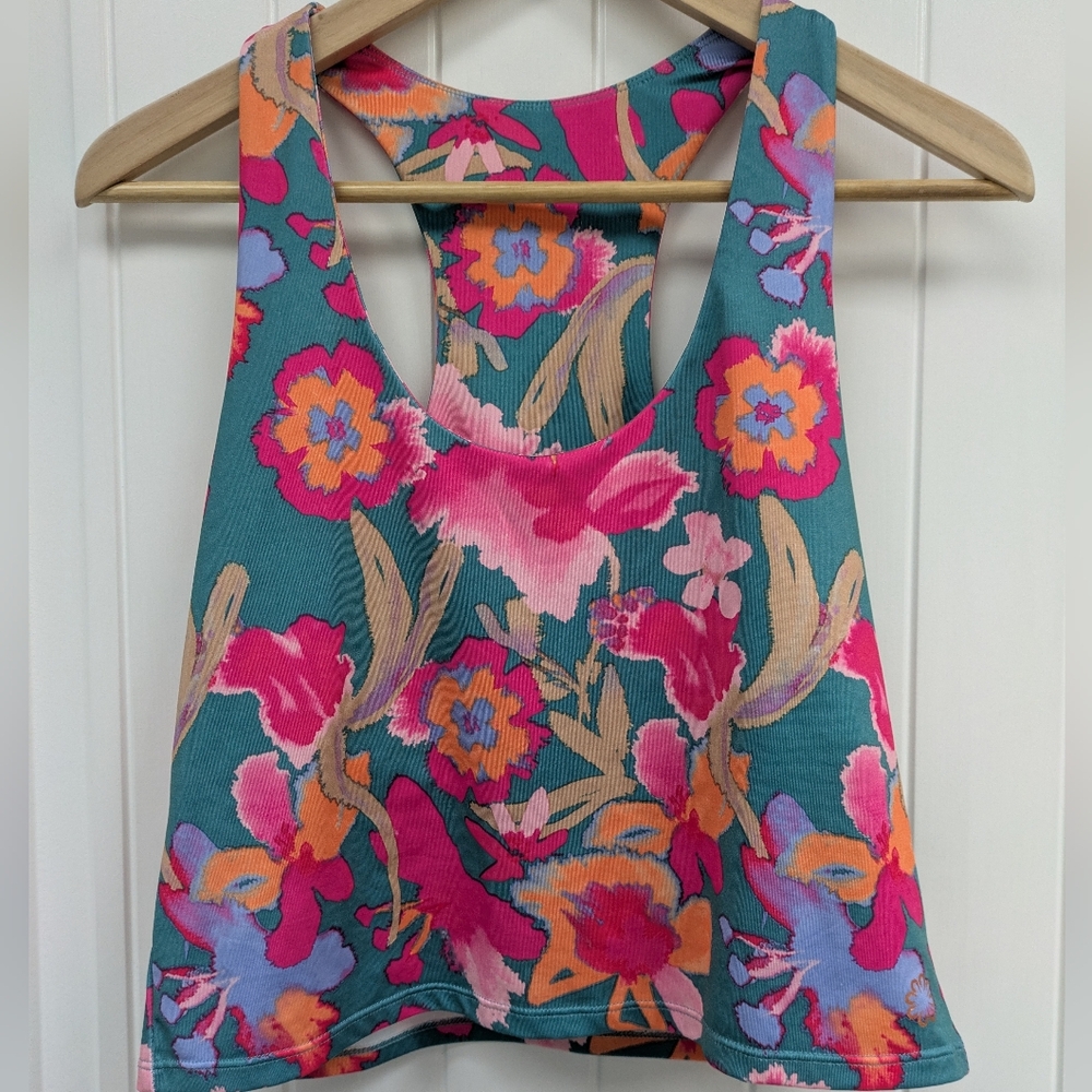 Pro Player Floral Racerback Tank with shelf bra